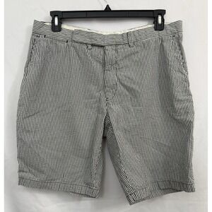 Polo Ralph Lauren Shorts Gray Stripe Seersucker Bradbury Fit Mens Size 38